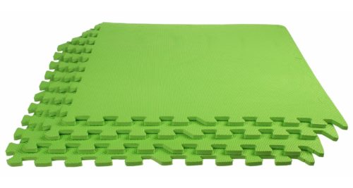 Fitness podložka Puzzle 1 cm - 4ks, zelená
