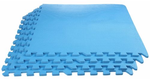 Fitness podložka Puzzle 1 cm - 4ks, modrá
