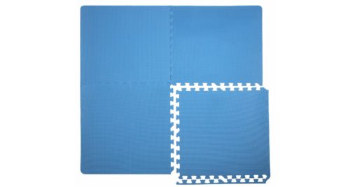 Fitness podložka Puzzle 1 cm - 4ks, modrá - Image 2